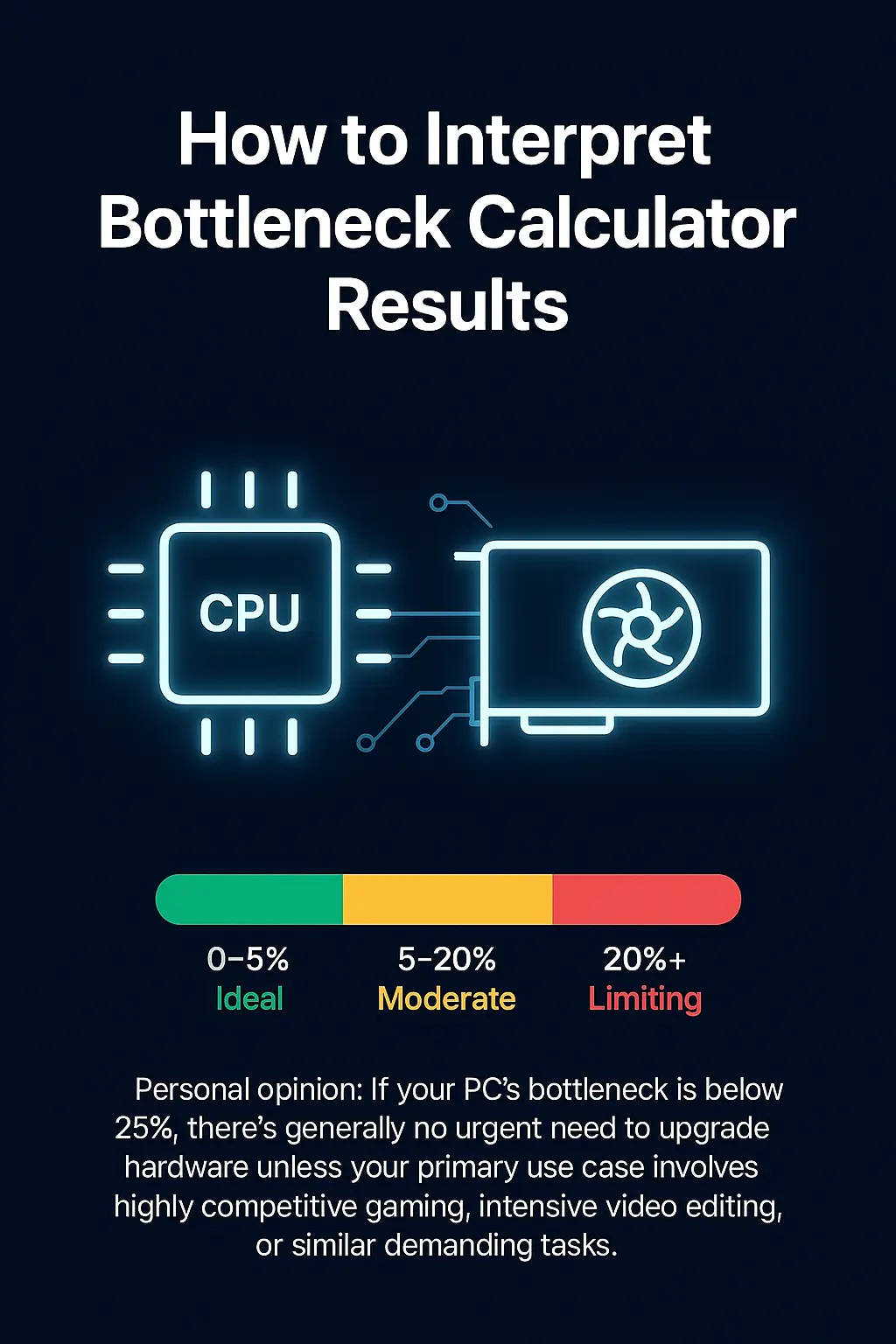 An image guiding people how to interpret bottleneck calculators results.